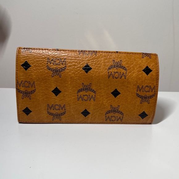 MCM RARE Visetos Kelly Mini Handbag Brown Leather Shoulder Crossbody Bag vintage - Picture 8 of 15